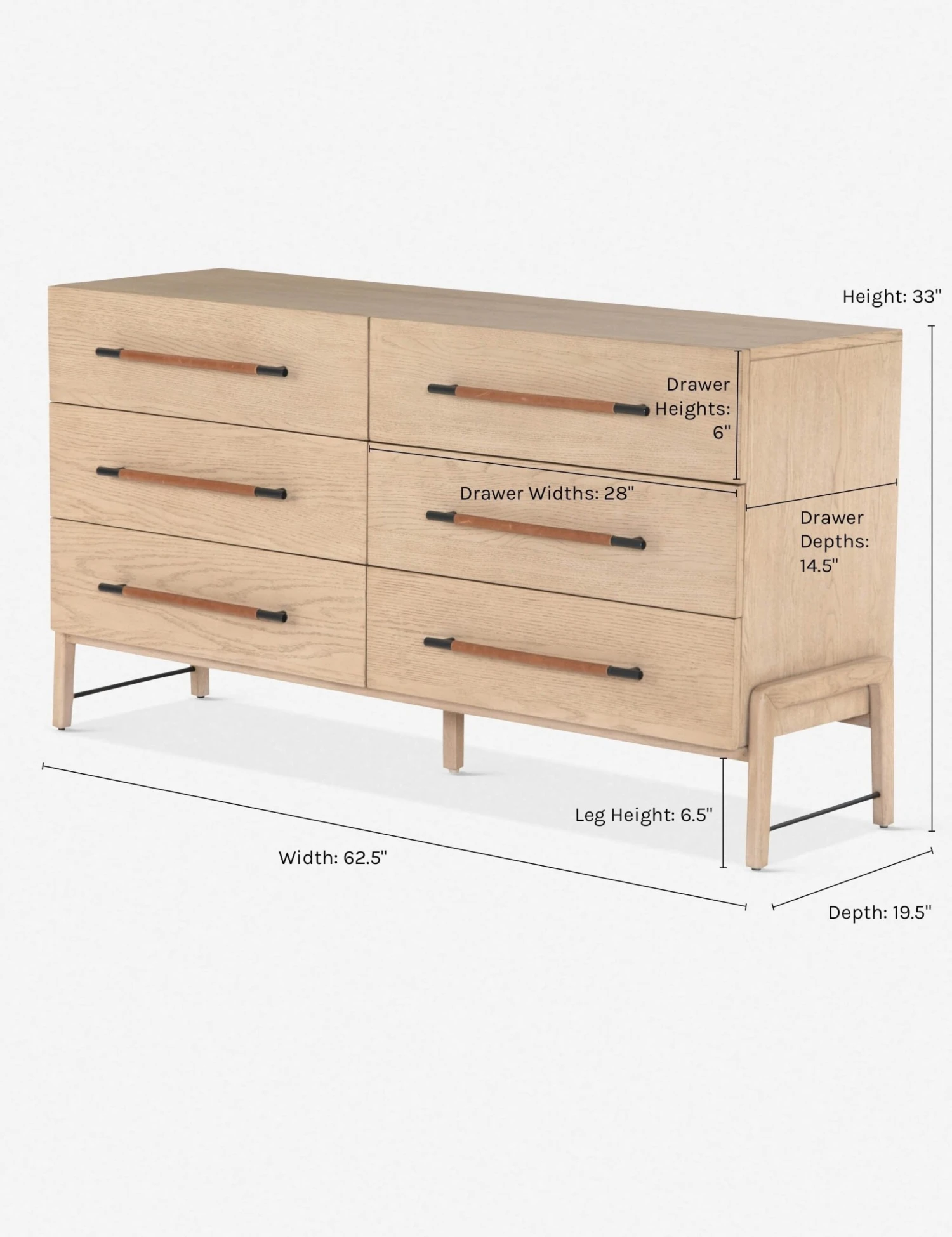 Avalon Wide 6-Drawer Dresser - Image 9