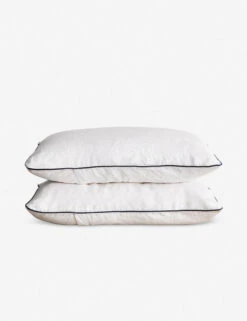 European Flax Piped Linen Pillowcases (set Of 2) By Cultiver