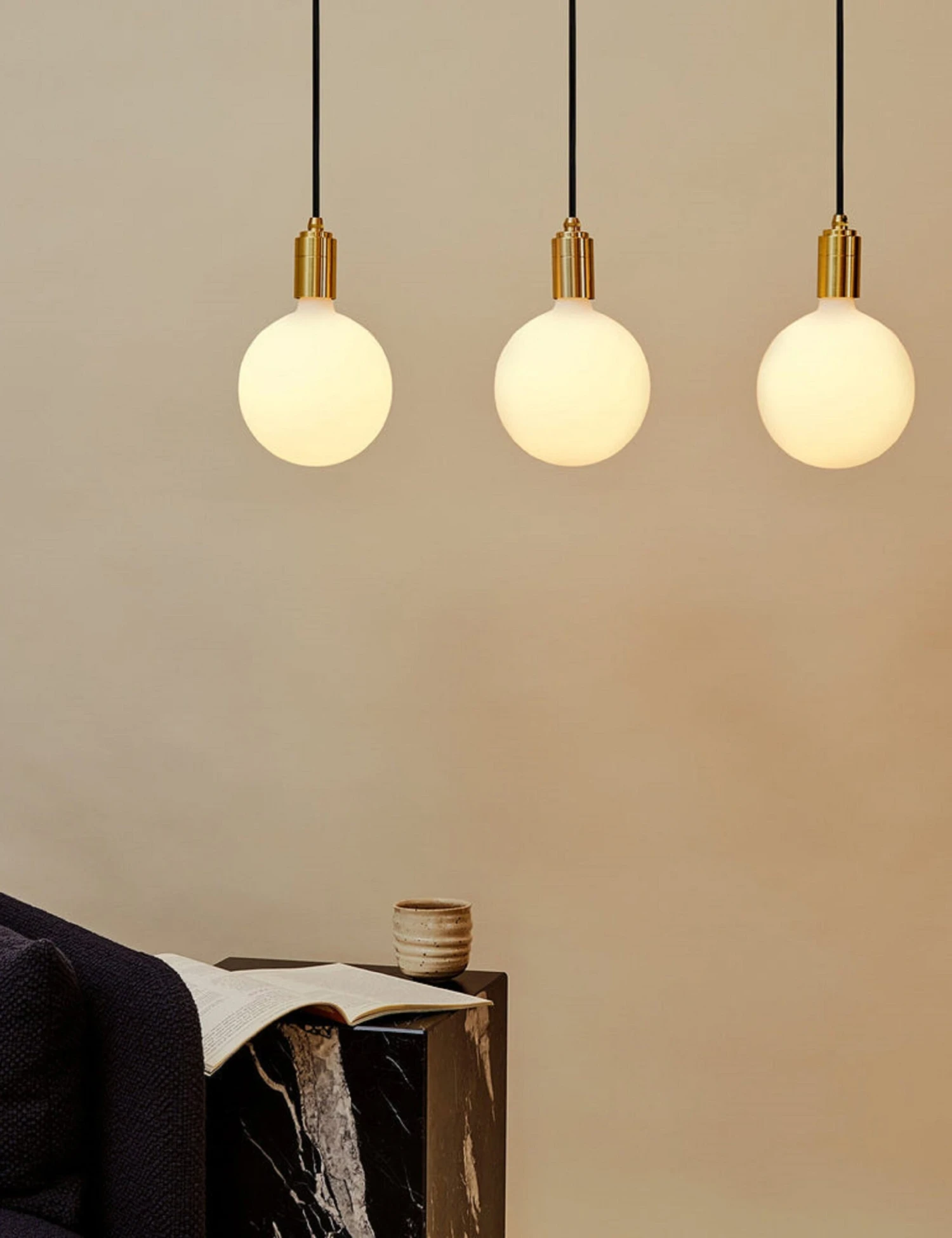 Triple Linear Pendant Light With Sphere IV By Tala - Image 2