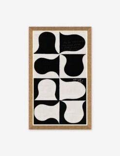 Black And White Abstract Series A Long Print By Paule Marrot