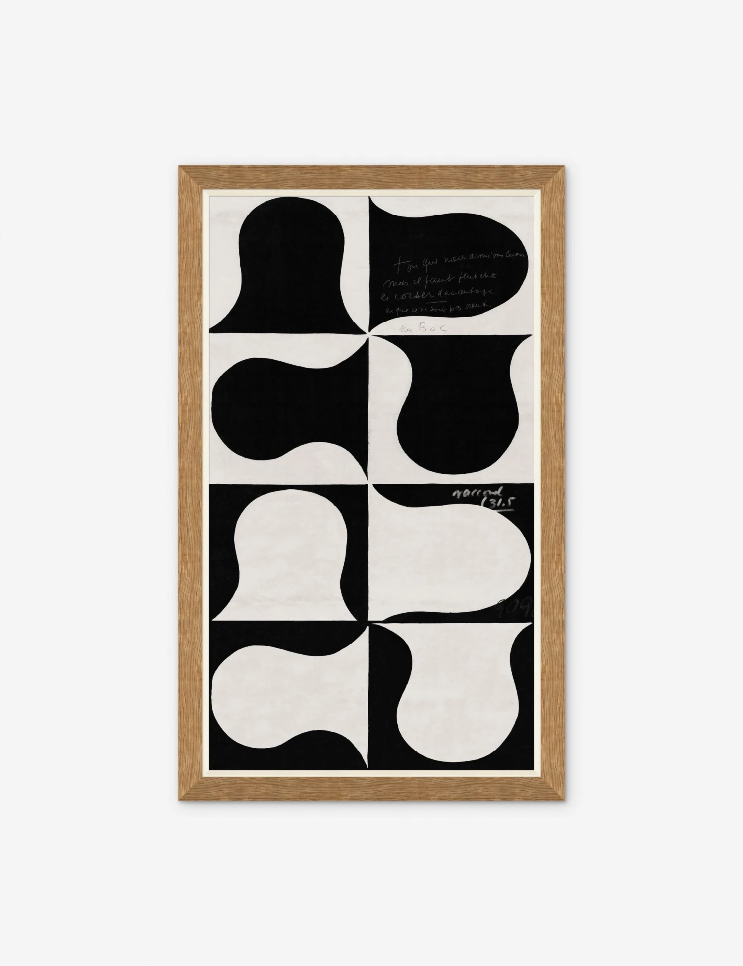 Black And White Abstract Series A Long Print By Paule Marrot
