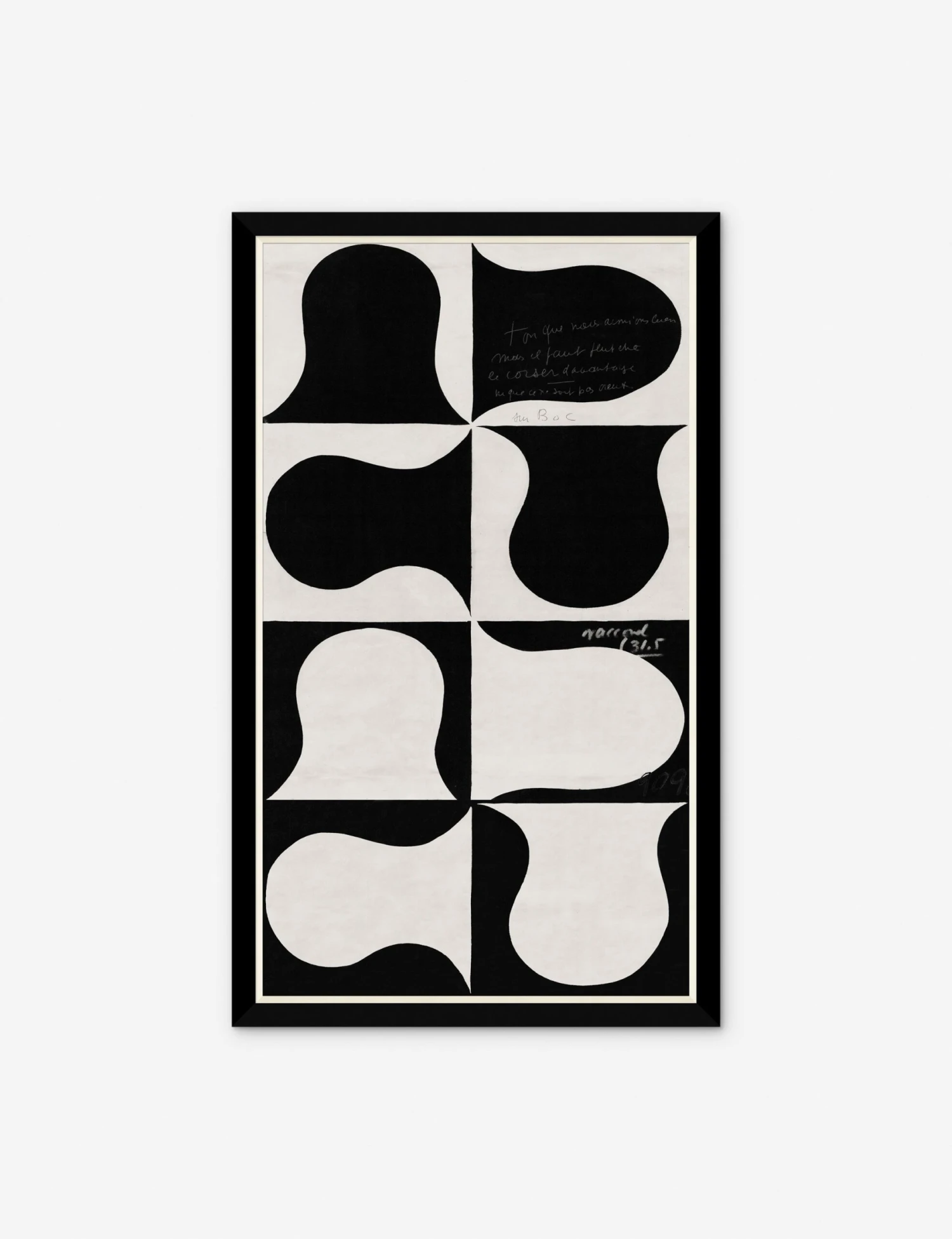 Black And White Abstract Series A Long Print By Paule Marrot - Image 2