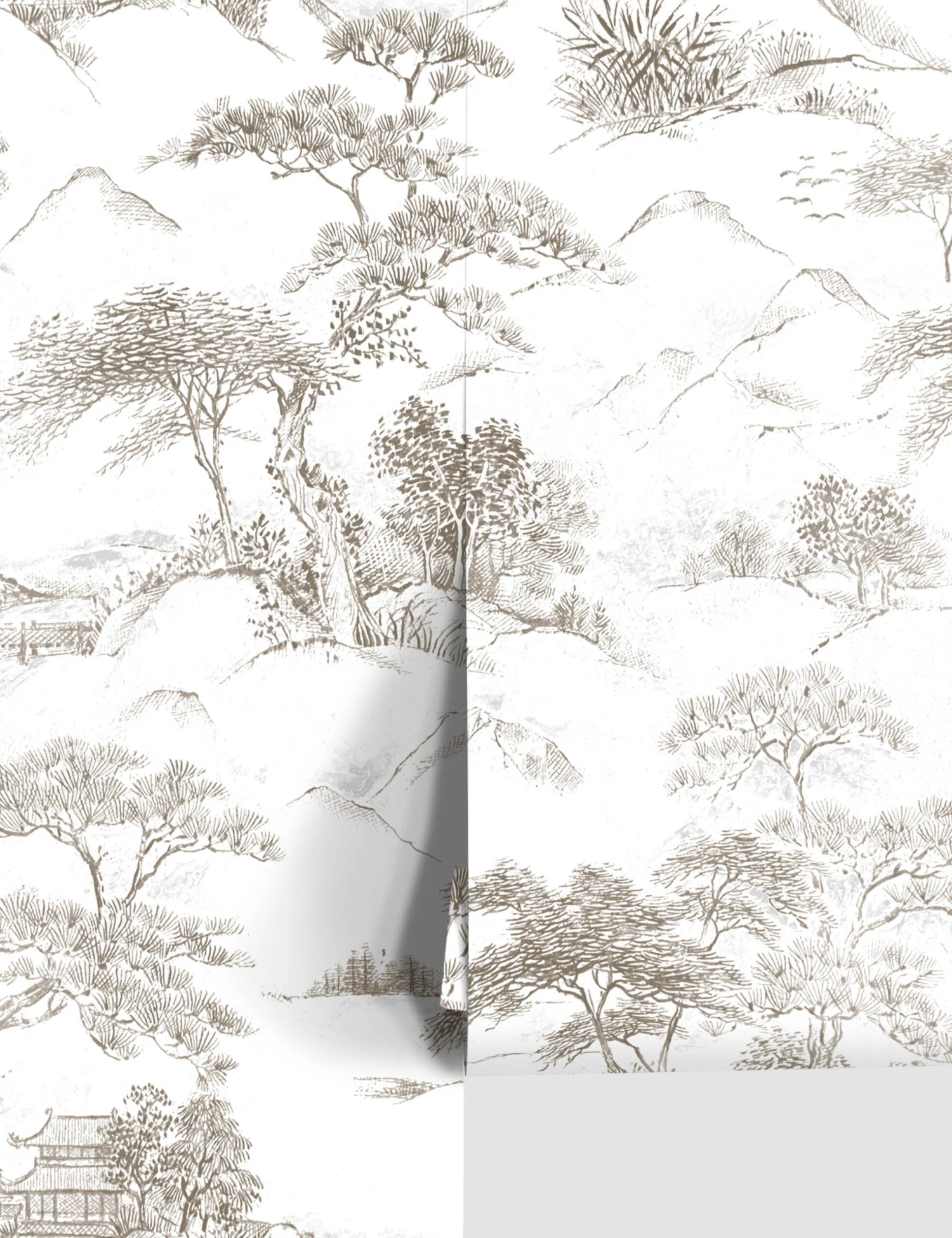 Oriental Toile Peel + Stick Wallpaper