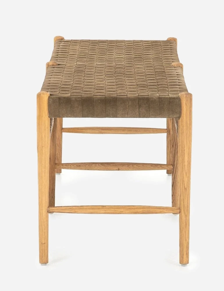 Tess Leather Bench - Image 4