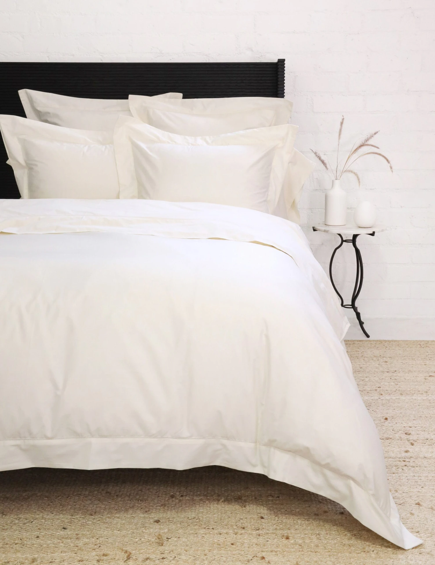 Classico Hemstitch Cotton Sateen Duvet Set By Pom Pom At Home - Image 4