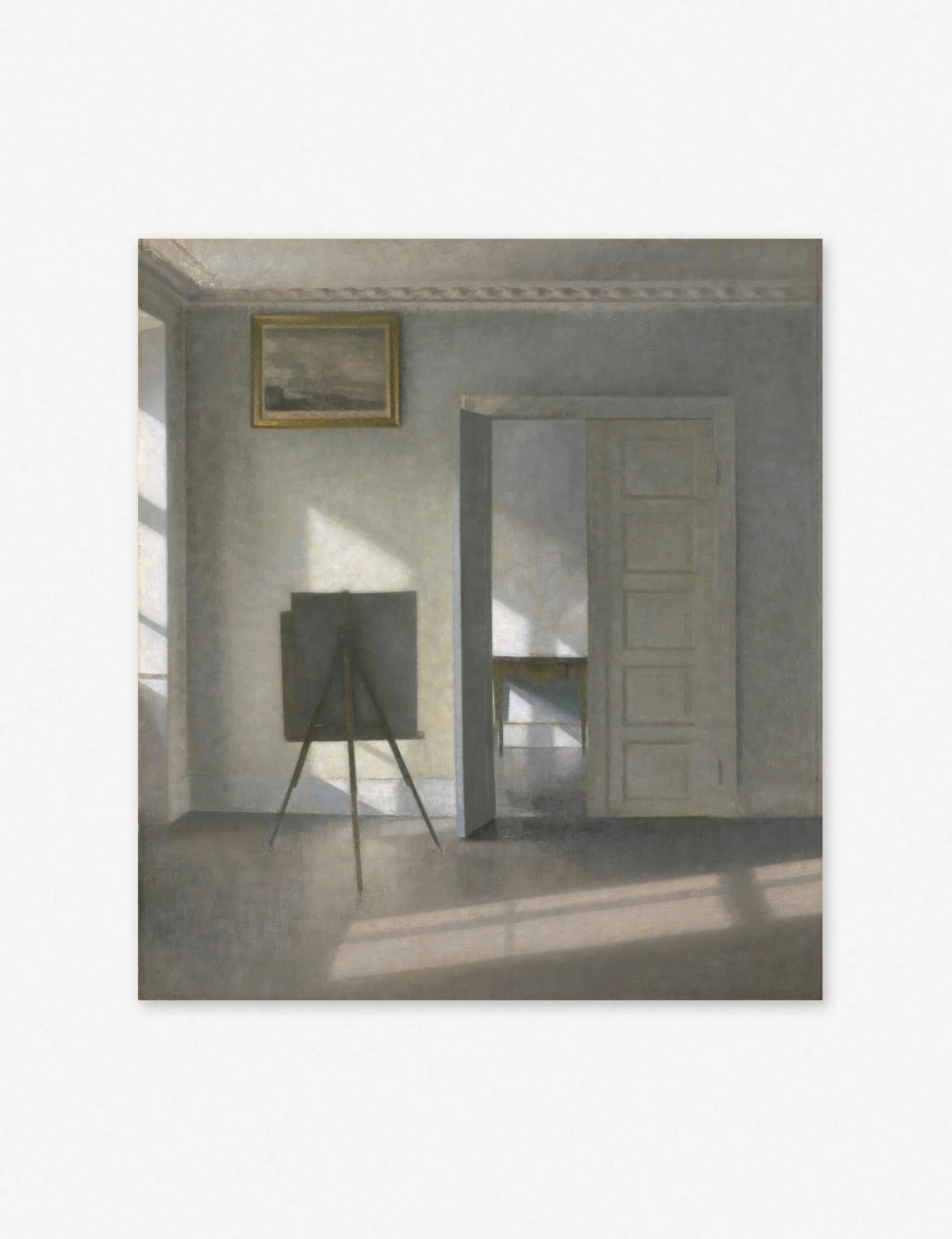 Interior With An Easel Wall Art By Vilhelm Hammershøi, Original Work Held By The J. Paul Getty Museum - Image 2