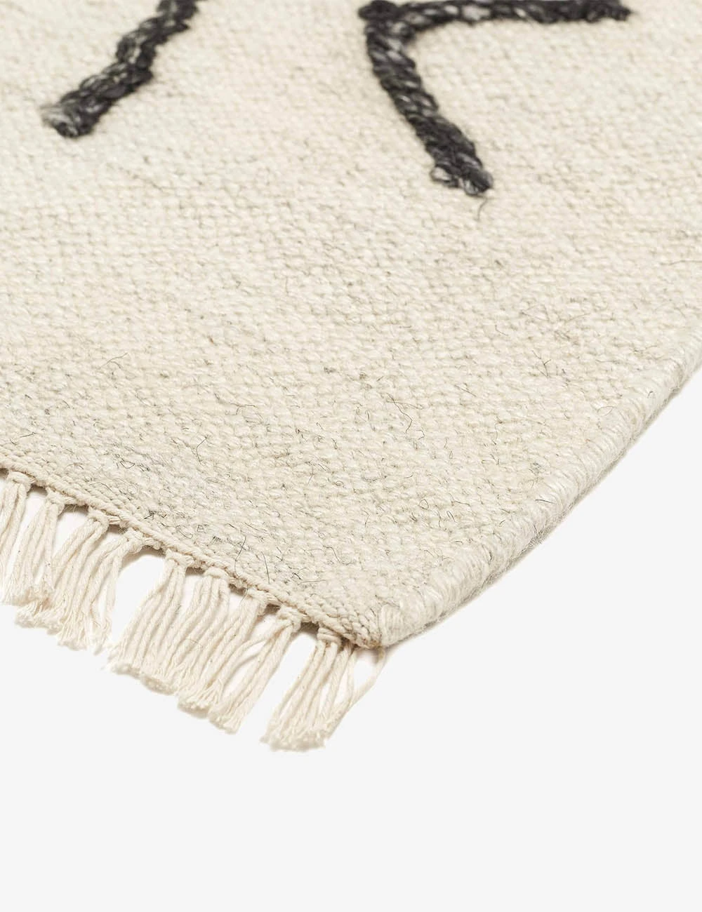 Moroccan Flatweave Rug, Black And Natural By Sarah Sherman Samuel - Image 6